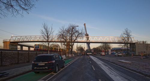 neue Rad- und Fußwegbrücke Adlershof-Johannisthal