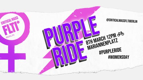  Purple Ride, eine queerfeministische Fahrraddemo