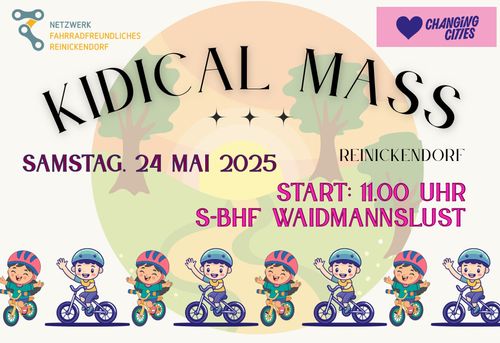 Kidical Mass in Waidmannslust und Hermsdorf