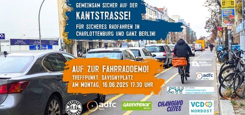 Radfahren auf der Kantstraße? Aber bitte nur sicher!