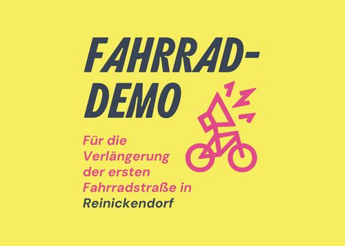 Demo für die Verlängerung der ersten Fahrradstraße in Reinickendorf