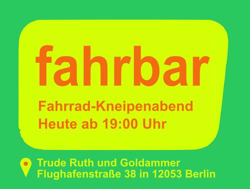 Fahrbar - Fahrrad Kneipenabend