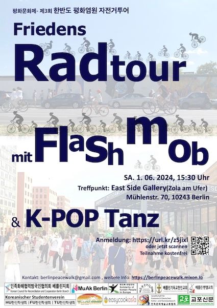 Friedens-Radtour mit Flashmob & K-Pop Tanz