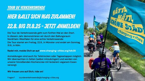 Tour de Verkehrswende 22.08.-31.08.2025